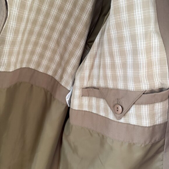 Vintage 1970s Double-breasted Trench Coat with belt Tan Womens Dannimac Rain (M) - Picture 3 of 7